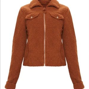 Brown Teddy Fleece jacket